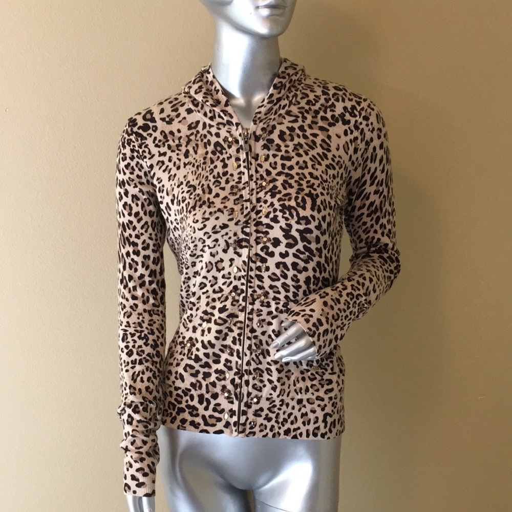 Vertigo Paris Leopard Full Zip Hoodie